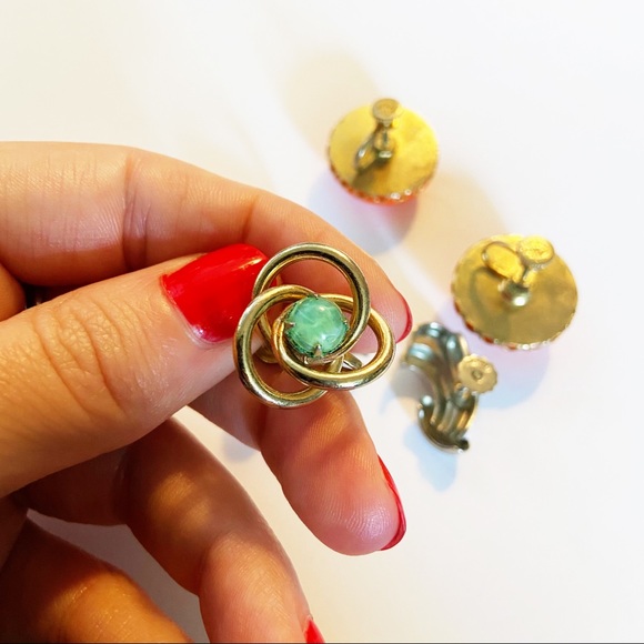 Vintage Coro screw back earring lot 3 sets - Picture 6 of 9